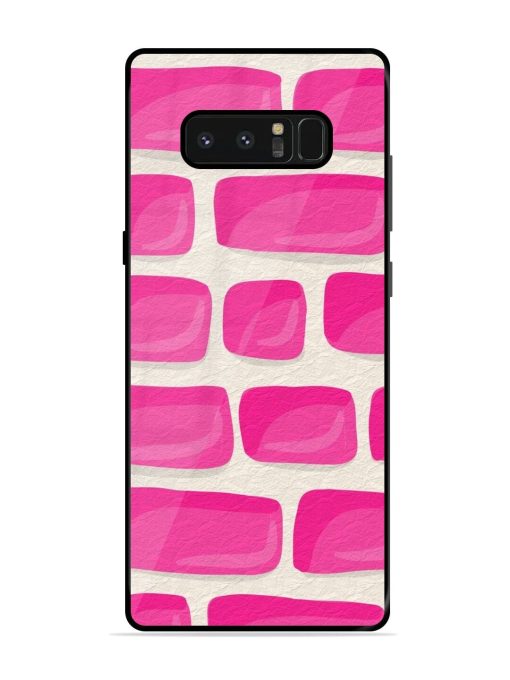 Pink Brick Wall Glossy Soft Edge Case for Samsung Galaxy Note 8 Chachhi