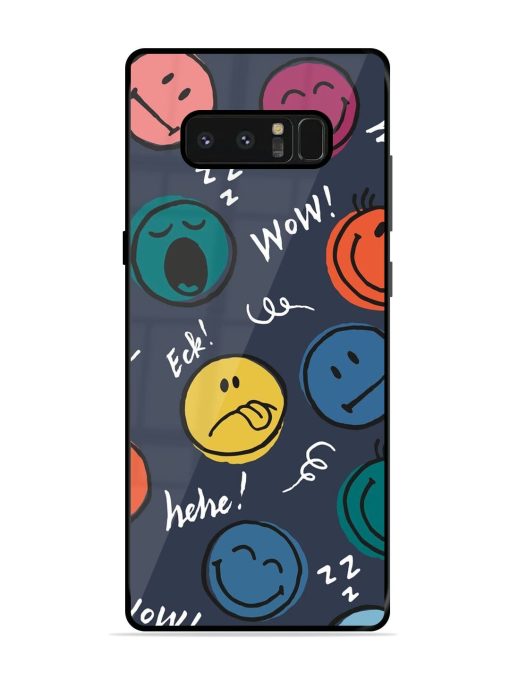 Emoticon Parade Glossy Soft Edge Case for Samsung Galaxy Note 8 Chachhi