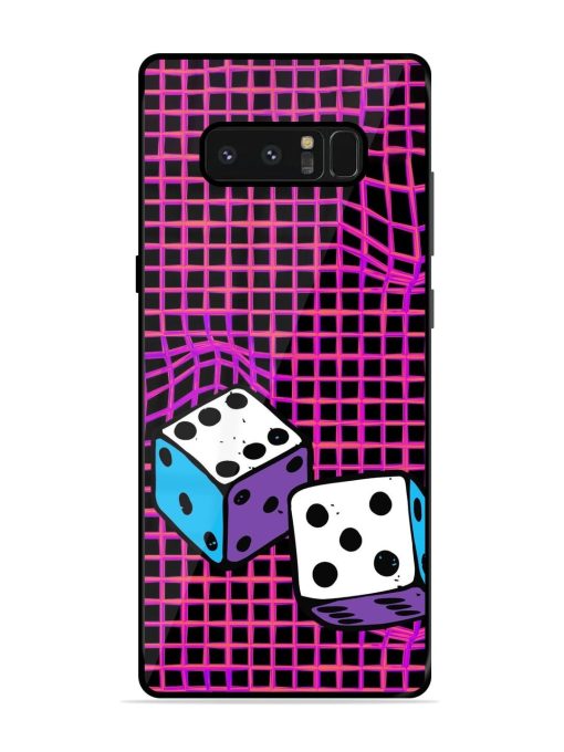 Glitched Dice Glossy Soft Edge Case for Samsung Galaxy Note 8 Chachhi