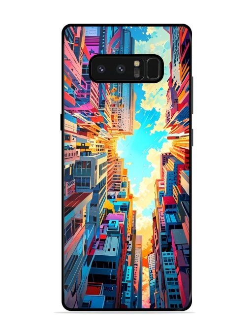 Skyward City Glossy Soft Edge Case for Samsung Galaxy Note 8 Chachhi