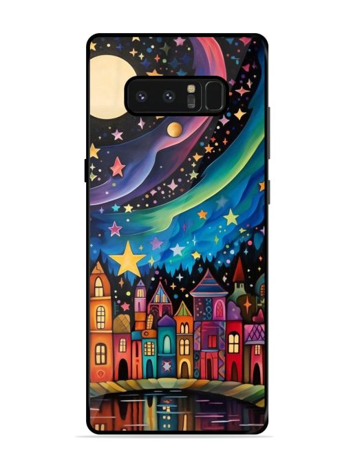 Starlit Village Glossy Soft Edge Case for Samsung Galaxy Note 8 Chachhi