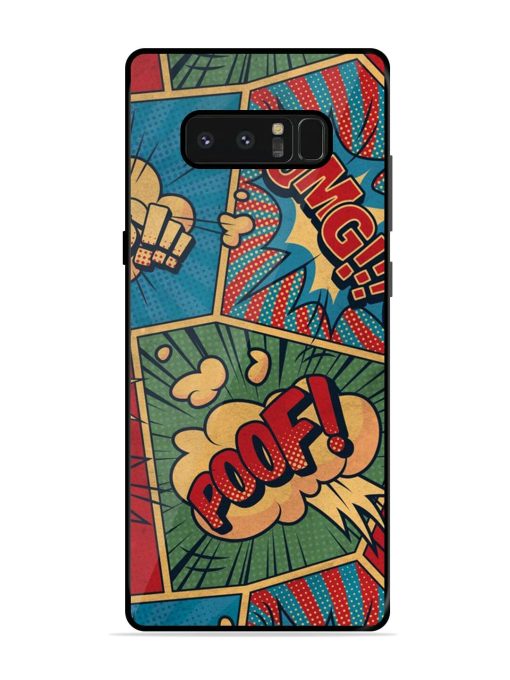 Comic Book Chaos Glossy Soft Edge Case for Samsung Galaxy Note 8 Chachhi