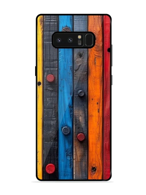 Rainbow Plank Glossy Soft Edge Case for Samsung Galaxy Note 8 Chachhi