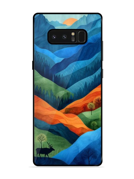 Layers Of The Land Glossy Soft Edge Case for Samsung Galaxy Note 8 Chachhi