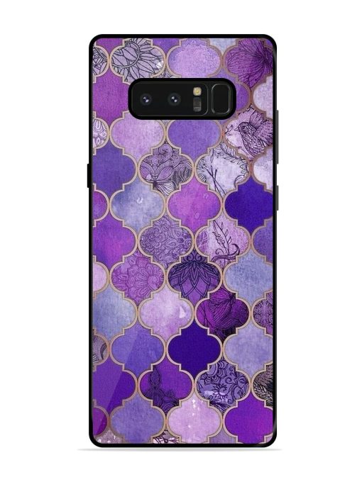 Purple Mosaic Magic Glossy Soft Edge Case for Samsung Galaxy Note 8 Chachhi