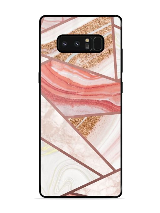 Rosy Mosaic Glossy Soft Edge Case for Samsung Galaxy Note 8 Chachhi