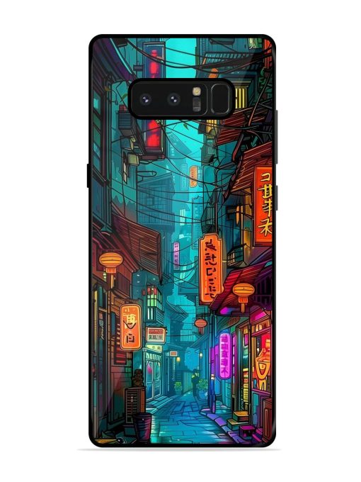 Neon Nightscape Glossy Soft Edge Case for Samsung Galaxy Note 8 Chachhi