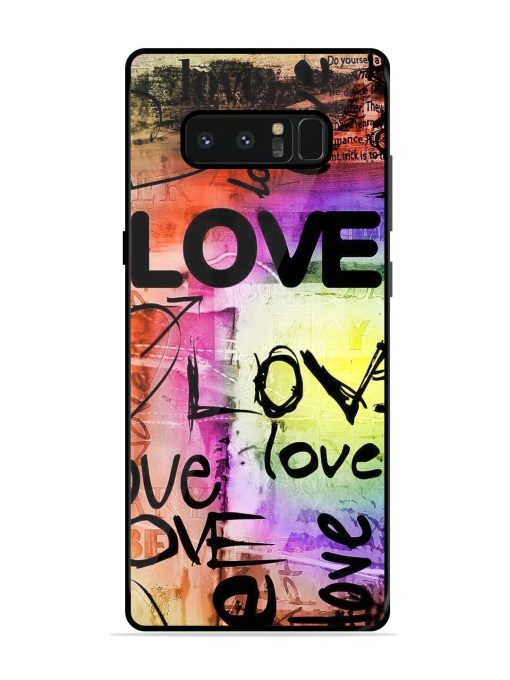 Love Graffiti Glossy Soft Edge Case for Samsung Galaxy Note 8 Chachhi