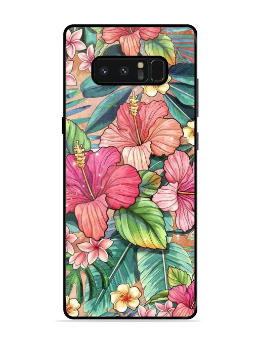 Tropical Tapestry Glossy Soft Edge Case for Samsung Galaxy Note 8 Chachhi