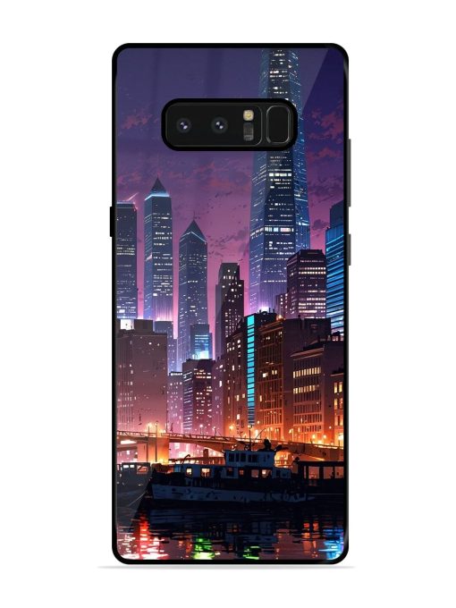 Neon Nightscape Glossy Soft Edge Case for Samsung Galaxy Note 8 Chachhi