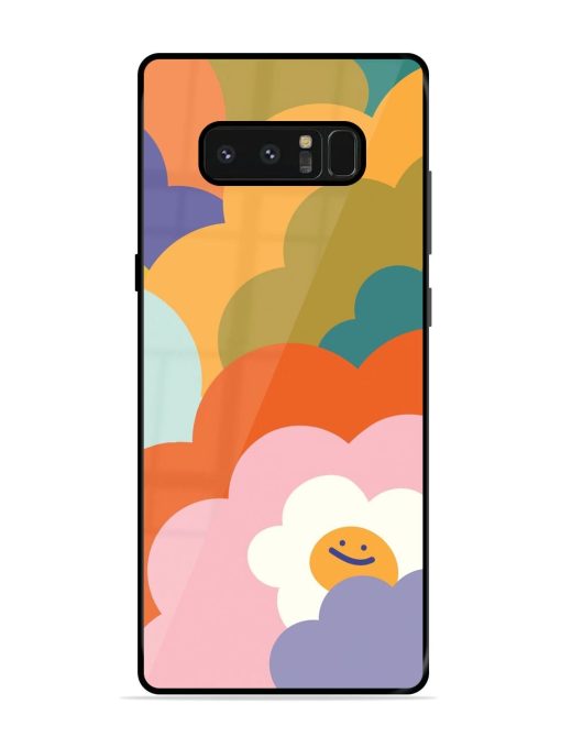 Happy Flower Power Glossy Soft Edge Case for Samsung Galaxy Note 8 Chachhi