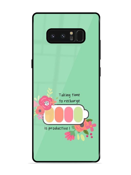 Recharge And Bloom Glossy Soft Edge Case for Samsung Galaxy Note 8 Chachhi