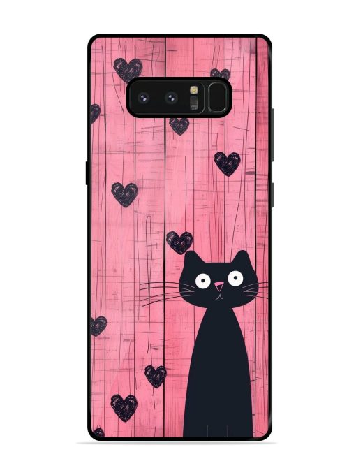 Feline Valentine'S Day Glossy Soft Edge Case for Samsung Galaxy Note 8 Chachhi