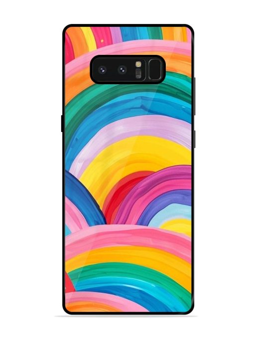 Rainbow Cascade Glossy Soft Edge Case for Samsung Galaxy Note 8 Chachhi