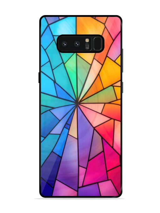 Stained Glass Kaleidoscope Of Colors Glossy Soft Edge Case for Samsung Galaxy Note 8 Chachhi