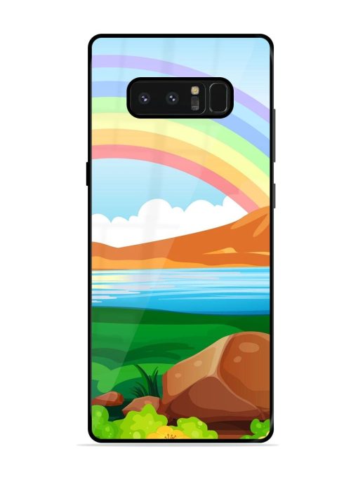 Rainbow Over The Lake Glossy Soft Edge Case for Samsung Galaxy Note 8 Chachhi