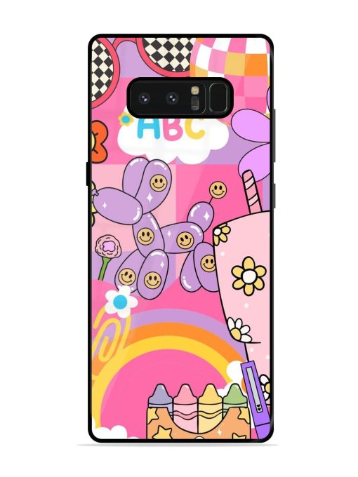 Whimsical Y2K Chaos Glossy Soft Edge Case for Samsung Galaxy Note 8