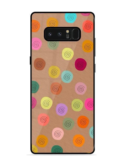 Swirly Dots On Kraft Glossy Soft Edge Case for Samsung Galaxy Note 8 Chachhi