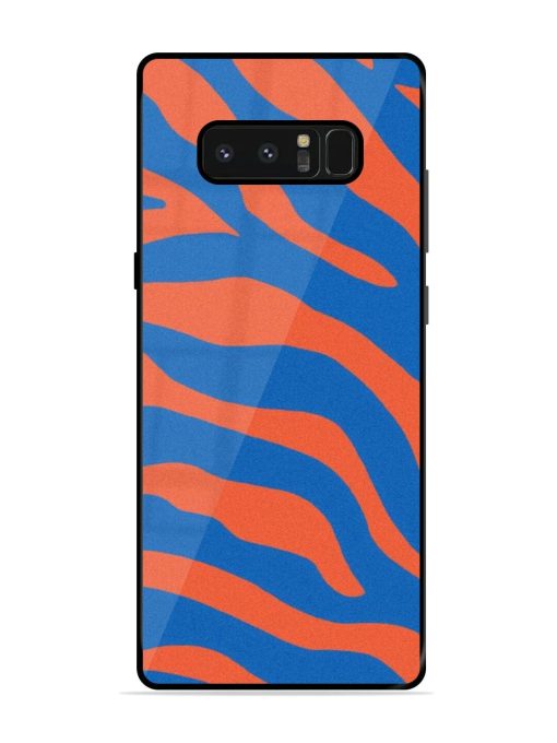 Zebra Stripes In Blue And Orange Glossy Soft Edge Case for Samsung Galaxy Note 8 Chachhi