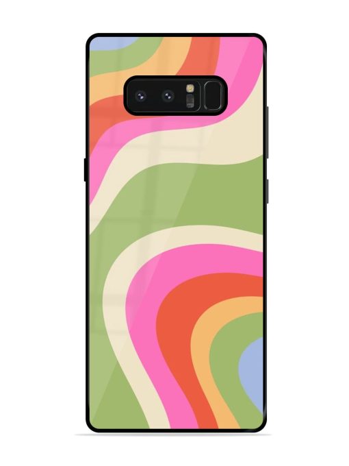 Wavy Rainbow Wonderland Glossy Soft Edge Case for Samsung Galaxy Note 8 Chachhi