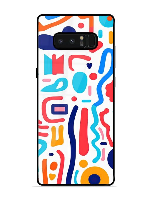 Whimsical Doodle Chaos Glossy Soft Edge Case for Samsung Galaxy Note 8 Chachhi