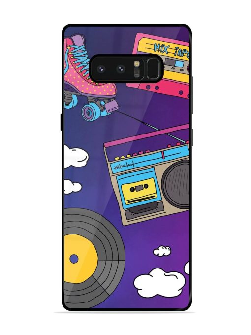 Retro Vibes Glossy Soft Edge Case for Samsung Galaxy Note 8 Chachhi