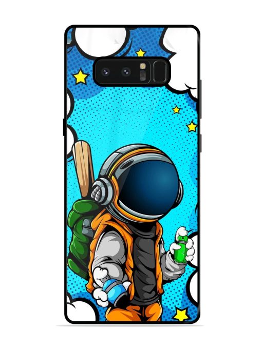 Space Graffiti Artist Glossy Soft Edge Case for Samsung Galaxy Note 8 Chachhi