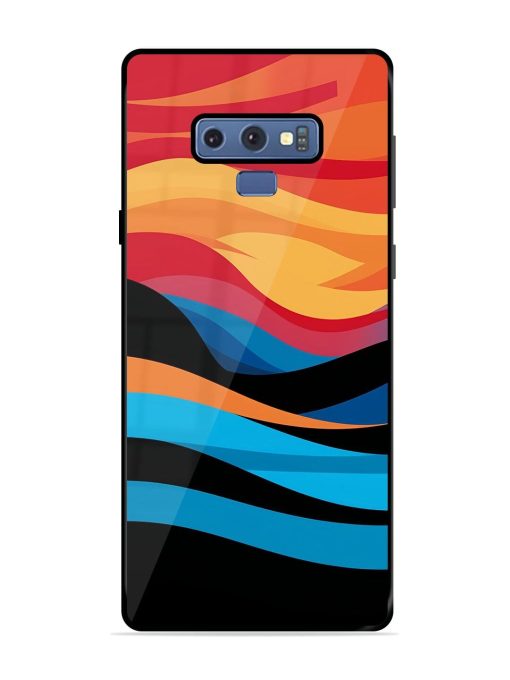 Blazing Currents Glossy Soft Edge Case for Samsung Galaxy Note 9 Chachhi