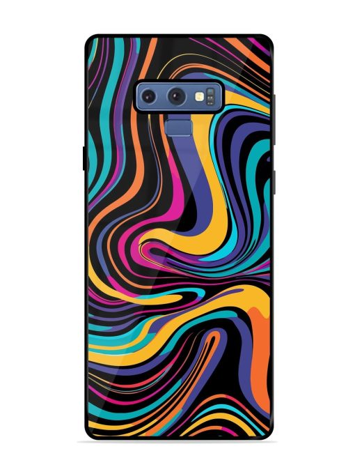 Psychedelic Swirl Glossy Soft Edge Case for Samsung Galaxy Note 9 Chachhi