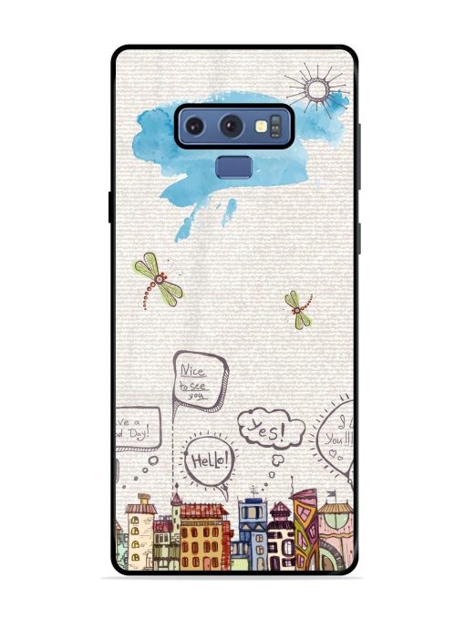 Doodle City Glossy Soft Edge Case for Samsung Galaxy Note 9