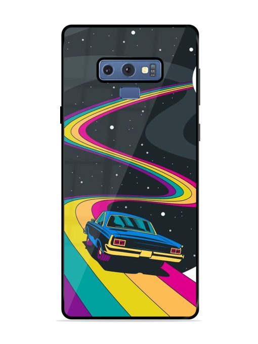 Rainbow Road Glossy Soft Edge Case for Samsung Galaxy Note 9 Chachhi