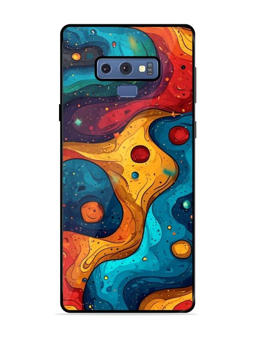 Cosmic Swirl Glossy Soft Edge Case for Samsung Galaxy Note 9 Chachhi