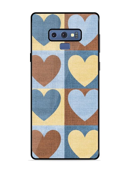 Hearts On Canvas Glossy Soft Edge Case for Samsung Galaxy Note 9 Chachhi