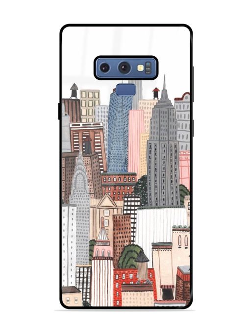 Cityscape Dreams Glossy Soft Edge Case for Samsung Galaxy Note 9 Chachhi