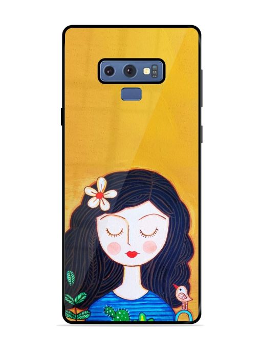 Girl Illustration Glossy Soft Edge Case for Samsung Galaxy Note 9 Chachhi