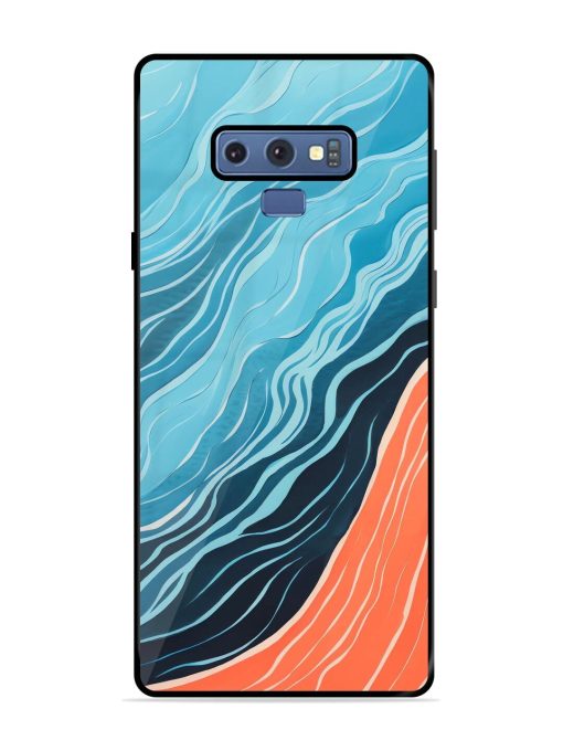 Oceanic Divide Glossy Soft Edge Case for Samsung Galaxy Note 9 Chachhi