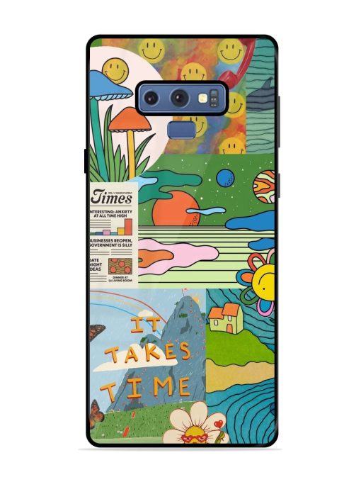 Groovy Vibes Glossy Soft Edge Case for Samsung Galaxy Note 9 Chachhi