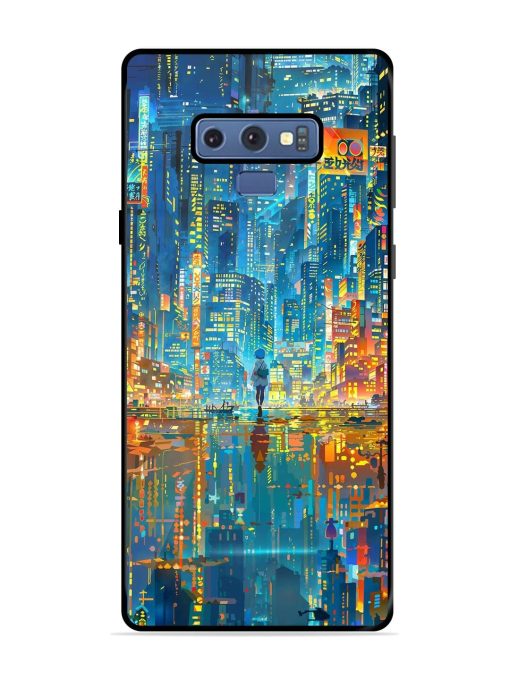 Neon Metropolis Glossy Soft Edge Case for Samsung Galaxy Note 9 Chachhi