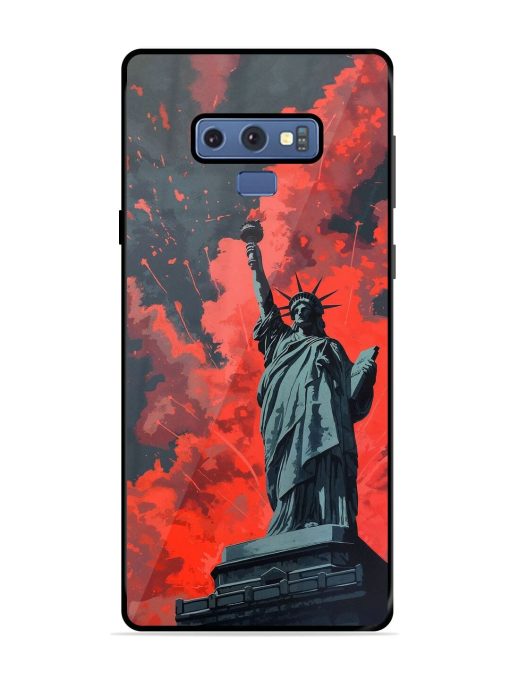 Lady Liberty'S Firework Finale Glossy Soft Edge Case for Samsung Galaxy Note 9 Chachhi