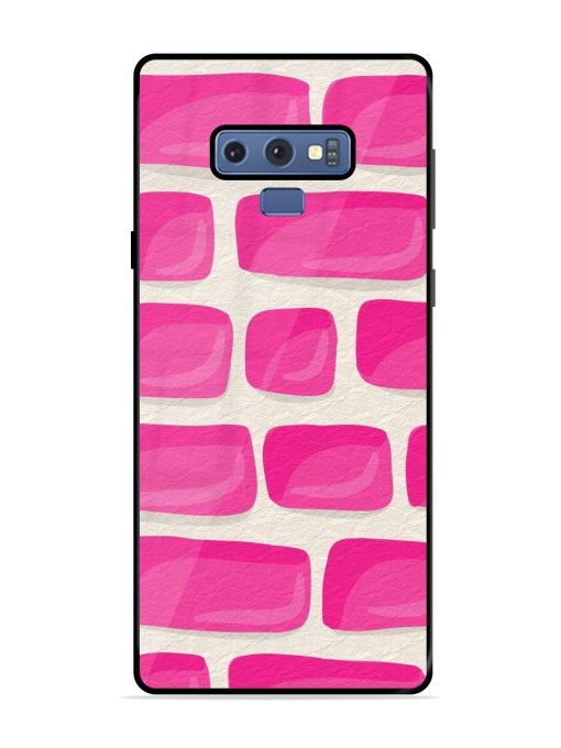 Pink Brick Wall Glossy Soft Edge Case for Samsung Galaxy Note 9 Chachhi