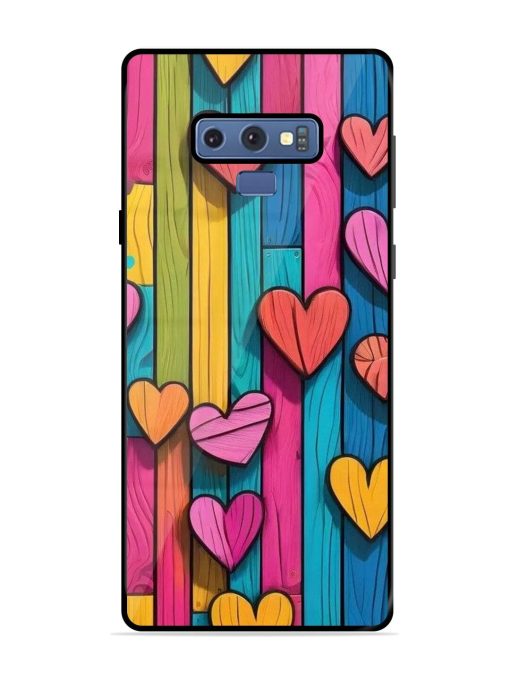 Rainbow Of Hearts Glossy Soft Edge Case for Samsung Galaxy Note 9 Chachhi