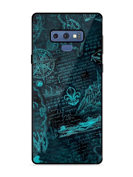 Nautical Notebook Glossy Soft Edge Case for Samsung Galaxy Note 9 Chachhi