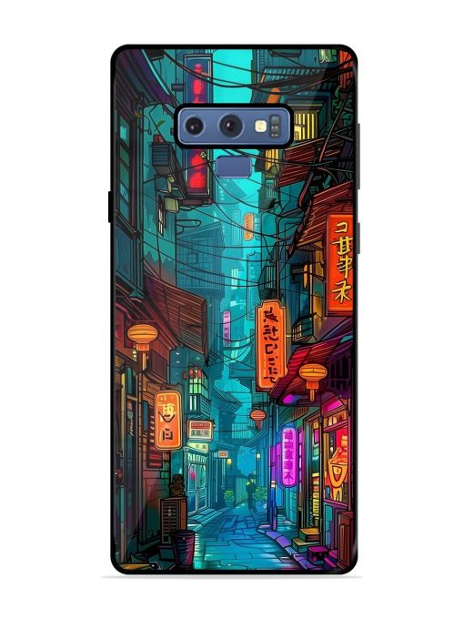 Neon Nightscape Glossy Soft Edge Case for Samsung Galaxy Note 9