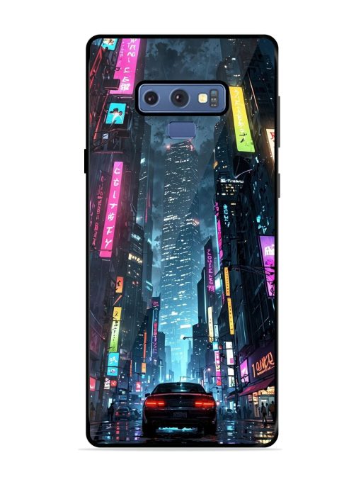 Neon Nightscape Glossy Soft Edge Case for Samsung Galaxy Note 9 Chachhi