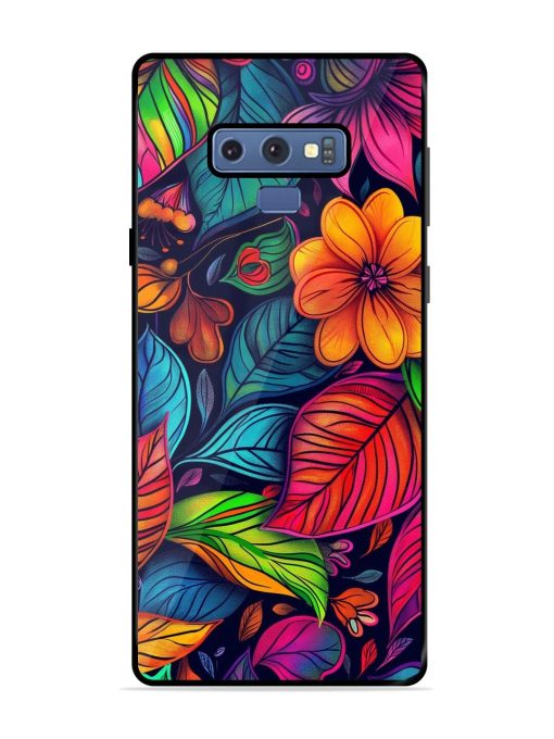 Rainbow Of Blooms Glossy Soft Edge Case for Samsung Galaxy Note 9 Chachhi