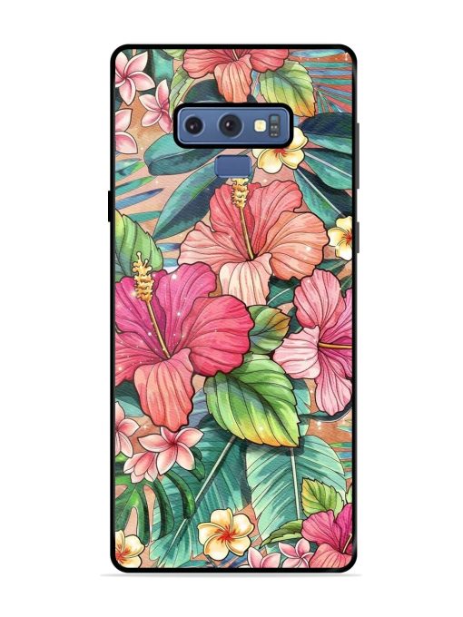 Tropical Tapestry Glossy Soft Edge Case for Samsung Galaxy Note 9 Chachhi