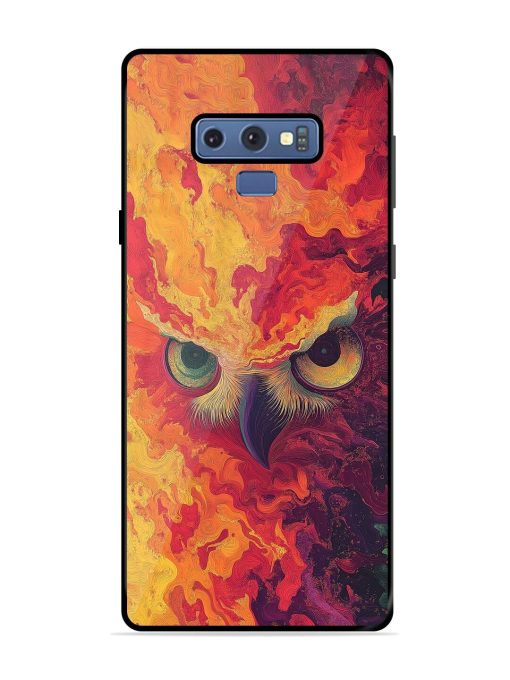 Fiery Owl Glossy Soft Edge Case for Samsung Galaxy Note 9 Chachhi