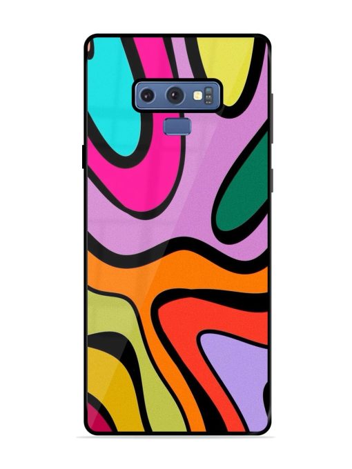 Groovy Swirls Glossy Soft Edge Case for Samsung Galaxy Note 9 Chachhi