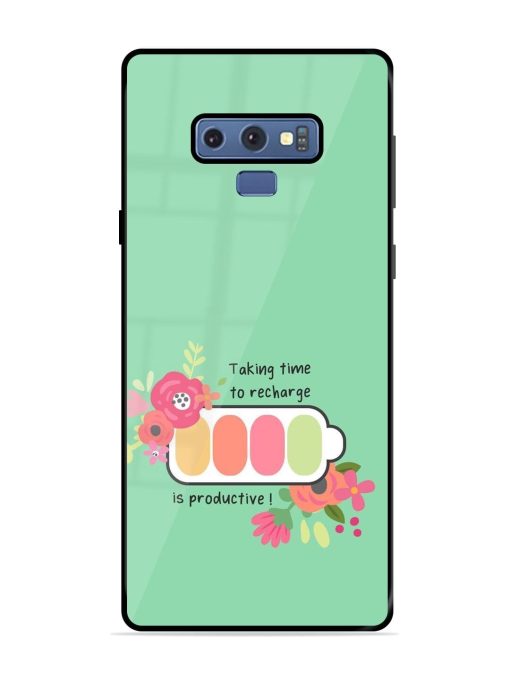 Recharge And Bloom Glossy Soft Edge Case for Samsung Galaxy Note 9 Chachhi