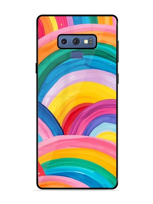 Rainbow Cascade Glossy Soft Edge Case for Samsung Galaxy Note 9 Chachhi